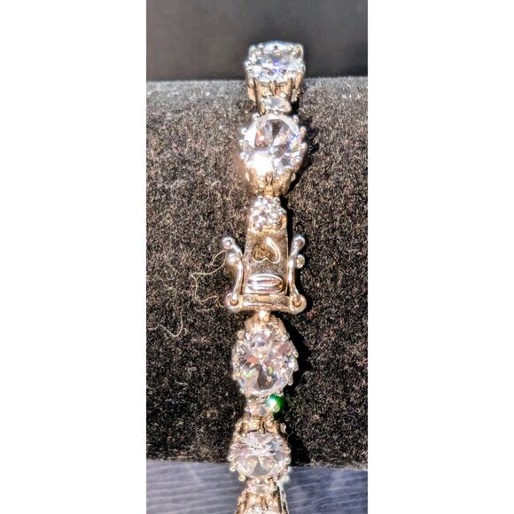 Stauer 925 Sterling Glam Oval & Round Alternating Cubic Zirconia Tennis Bracelet - Picture 6 of 12